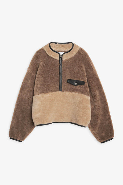 Anine Bing Royce Pullover Brown Camel Maple