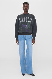 Anine Bing Ramona Sweatshirt Stardust - Washed Black